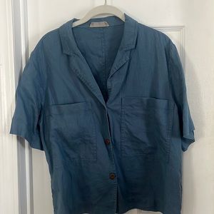 Everlane boxy blouse in linen